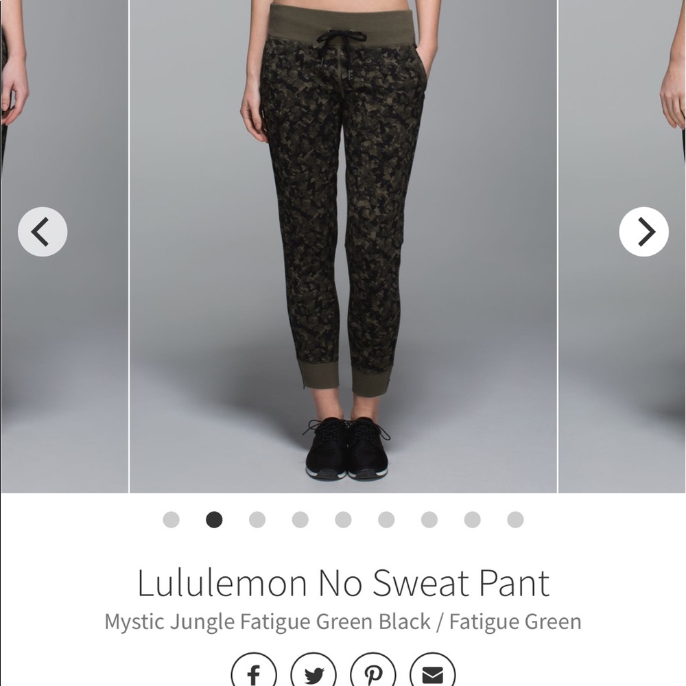 Lululemon no sweat pants.  Fatigue